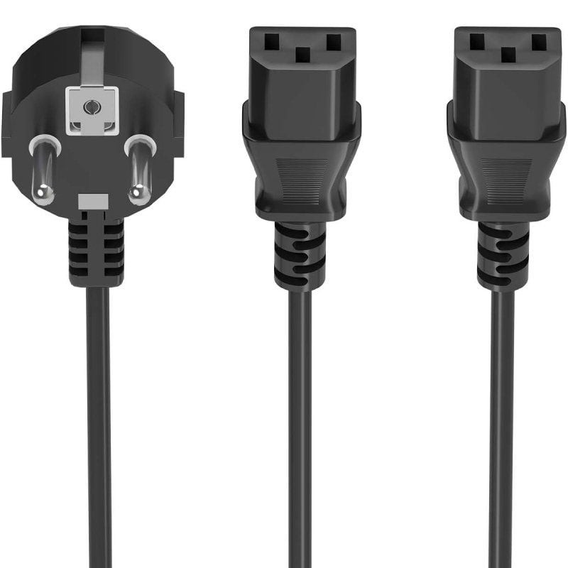 Cable alimentación cpu aisens a132-0865/ cee7 macho - 2x c13 hembra/ 3m/ negro Cable alimentación cpu aisens a132-0865/ cee7 macho - 2x c13 hembra/ 3m/ negro