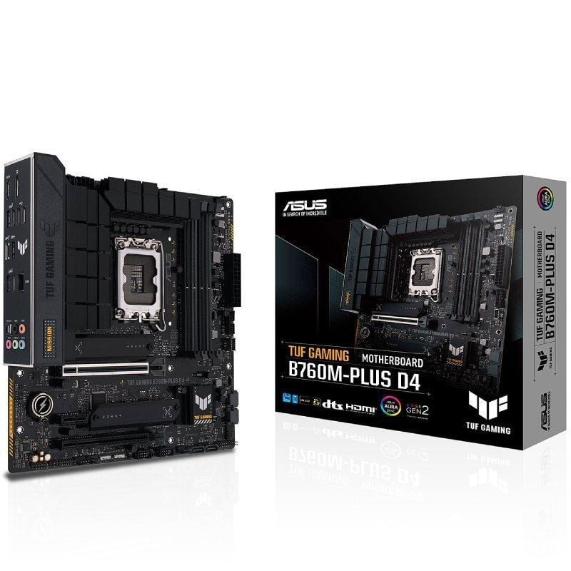 Placa base asus tuf gaming b760m-plus d4/ socket 1700/ micro atx