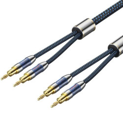 Cable estéreo vention blbli/ 2x banana macho - 2x banana macho/ 3m/ azul y negro