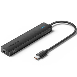 Hub usb tipo-c 3.2 vention chybb/ 2xusb tipo-c 3.2/ 2xusb 3.2/ 1xusb tipo-c/ 15cm