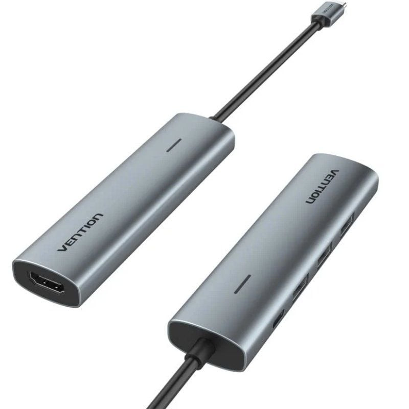 Docking usb tipo-c vention tgghb/ 3xusb/ 1xhdmi/ 1xusb tipo-c pd Docking usb tipo-c vention tgghb/ 3xusb/ 1xhdmi/ 1xusb tipo-c pd