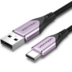 Cable usb 2.0 tipo-c vention codvh/ usb tipo-c macho - usb macho/ 480mbps/ 2m/ purpura