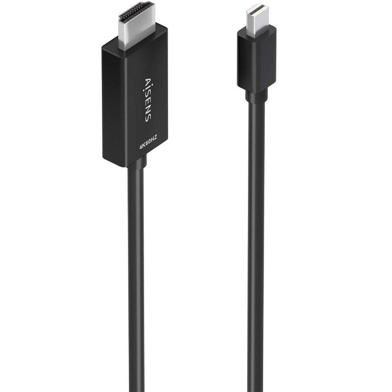 Cable conversor aisens a125-0886/ mini displayport macho - hdmi 4k macho/ 1m/ negro Cable conversor aisens a125-0886/ mini displayport macho - hdmi 4k macho/ 1m/ negro