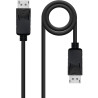 Cable displayport nanocable 10.15.2702/ displayport macho - displayport macho/ 2m/ negro