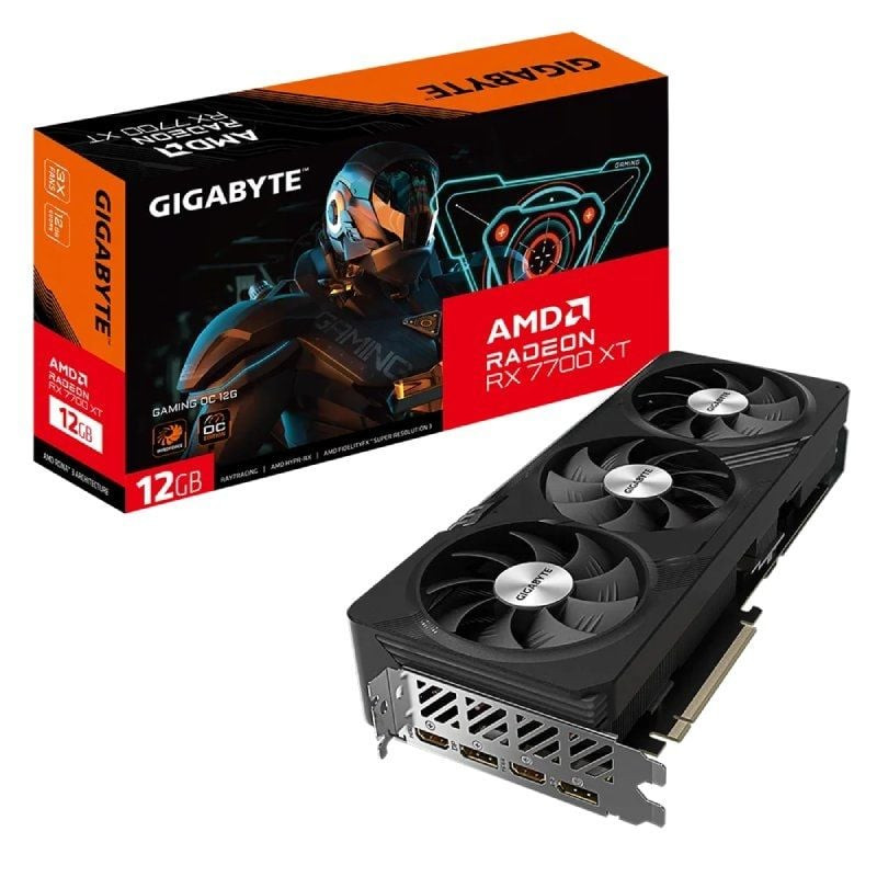 Tarjeta gráfica gigabyte radeon rx 7700 xt gaming oc/ 12gb gddr6 Tarjeta gráfica gigabyte radeon rx 7700 xt gaming oc/ 12gb gddr6