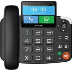Teléfono inalámbrico maxcom mm42d 4g/ negro