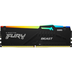 Memoria ram kingston fury beast rgb 8gb/ ddr5/ 6000mhz/ 1.35v/ cl36/ dimm