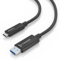 Cable usb 3.2 tipo-c aoc aisens a157-0927/ usb tipo-c macho - usb macho/ 10gbps/ 40m/ negro