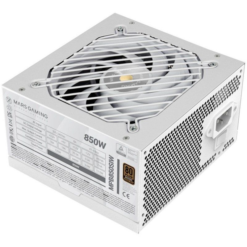 Fuente de alimentación mars gaming mpb850si/ 850w/ ventilador 12cm/ 80 plus bronze