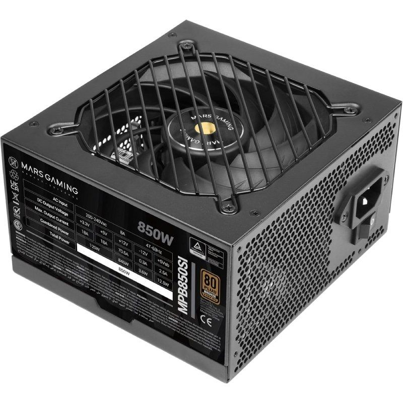 Fuente de alimentación mars gaming mpb850si/ 850w/ ventilador 12cm/ 80 plus bronze