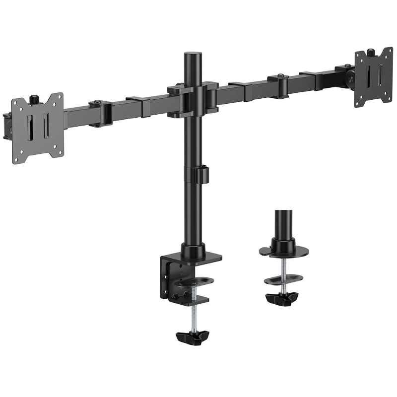 Soporte de mesa para 2 monitores aisens dt35tsr-359/ giratorio/ inclinable/  hasta 20kg