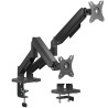 Soporte de mesa con contrapeso para 2 monitores aisens dt32tsr-357/ giratorio/ inclinable/ hasta 9kg