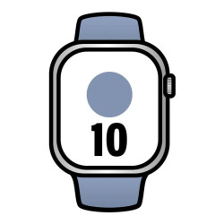 Apple watch series 10/ gps/ 42mm/ caja de aluminio / correa deportiva azul denim m/l