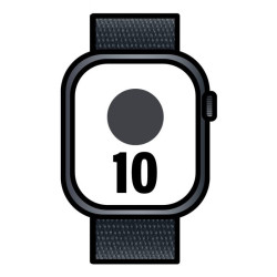 Apple watch series 10/ gps/ 46mm/ caja de aluminio negro azabache / correa loop deportiva tinta