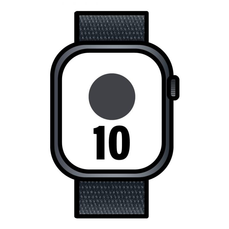 Apple watch series 10/ gps/ 46mm/ caja de aluminio negro azabache / correa loop deportiva tinta Apple watch series 10/ gps/ 46mm/ caja de aluminio negro azabache / correa loop deportiva tinta