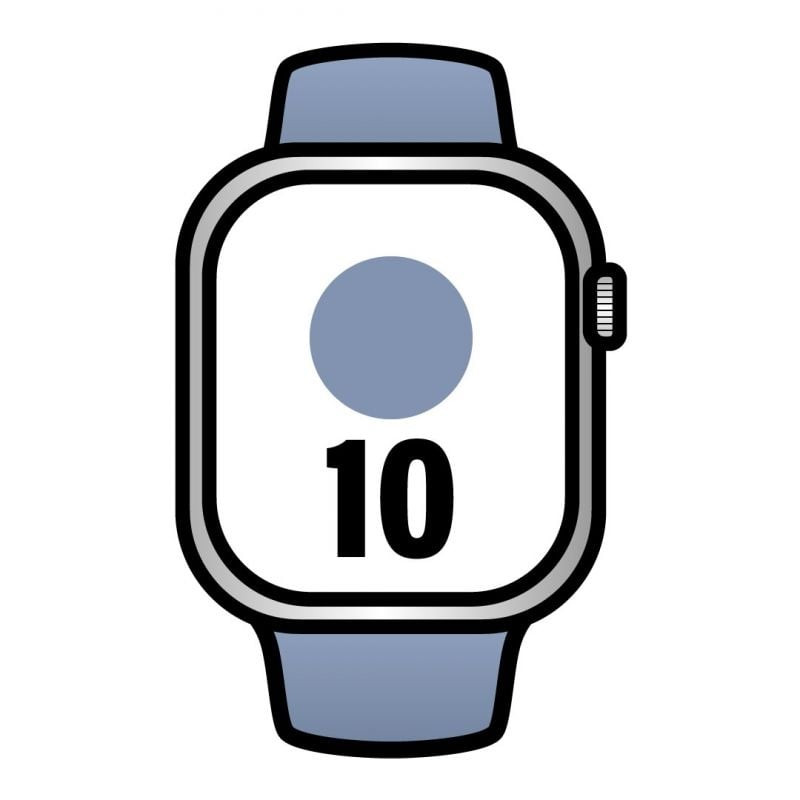 Apple watch series 10/ gps/ cellular/ 42mm/ caja de aluminio / correa deportiva azul denim m/l