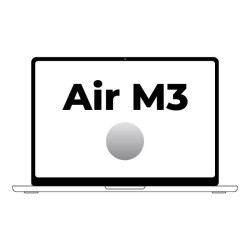 Apple macbook air 15,3'/ m3 8-core cpu/ 24gb/ 512gb ssd/  10-core gpu/ plata