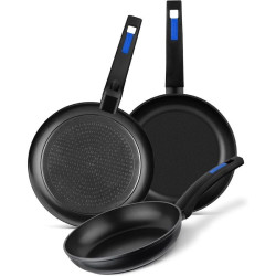 Pack 3 sartenes monix m811200/ ø18/ø22/ø26/ aluminio forjado