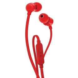Auriculares intrauditivos jbl t110/ con micrófono/ jack 3.5/ rojos