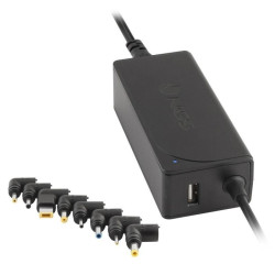Cargador de portátil ngs w-45w/ 45w/ automático/ 8 conectores/ voltaje 19-20v/ 1 usb