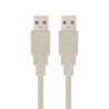 Cable usb 2.0 nanocable 10.01.0303/ usb macho - usb macho/ 2m/ beige