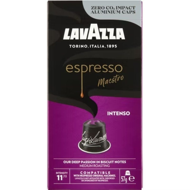 Cápsula lavazza espresso maestro intenso para cafeteras nespresso/ caja de 10 Cápsula lavazza espresso maestro intenso para cafeteras nespresso/ caja de 10