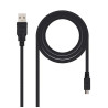 Cable usb 2.0 nanocable 10.01.0501/ usb macho - microusb macho/ 1.8m/ negro