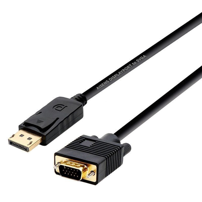 Cable conversor aisens a125-0365/ displayport macho - vga macho/ hasta 5w/ 2300mbps/ 2m/ negro Cable conversor aisens a125-0365/ displayport macho - vga macho/ hasta 5w/ 2300mbps/ 2m/ negro